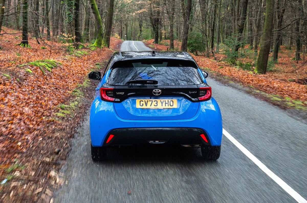 Toyota Yaris rear driving