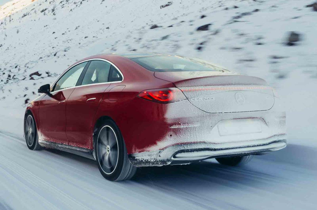 Mercedes CLA hybrid tail driving