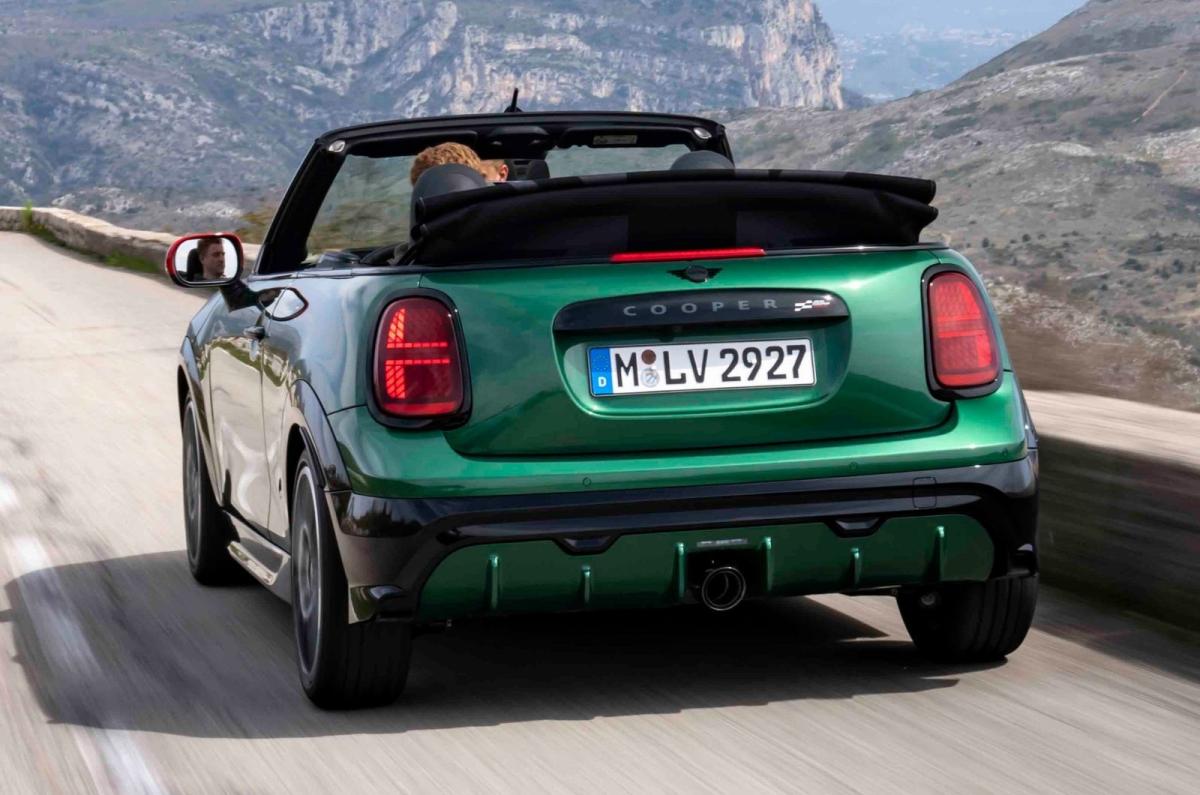 Mini Cooper Convertible rear driving