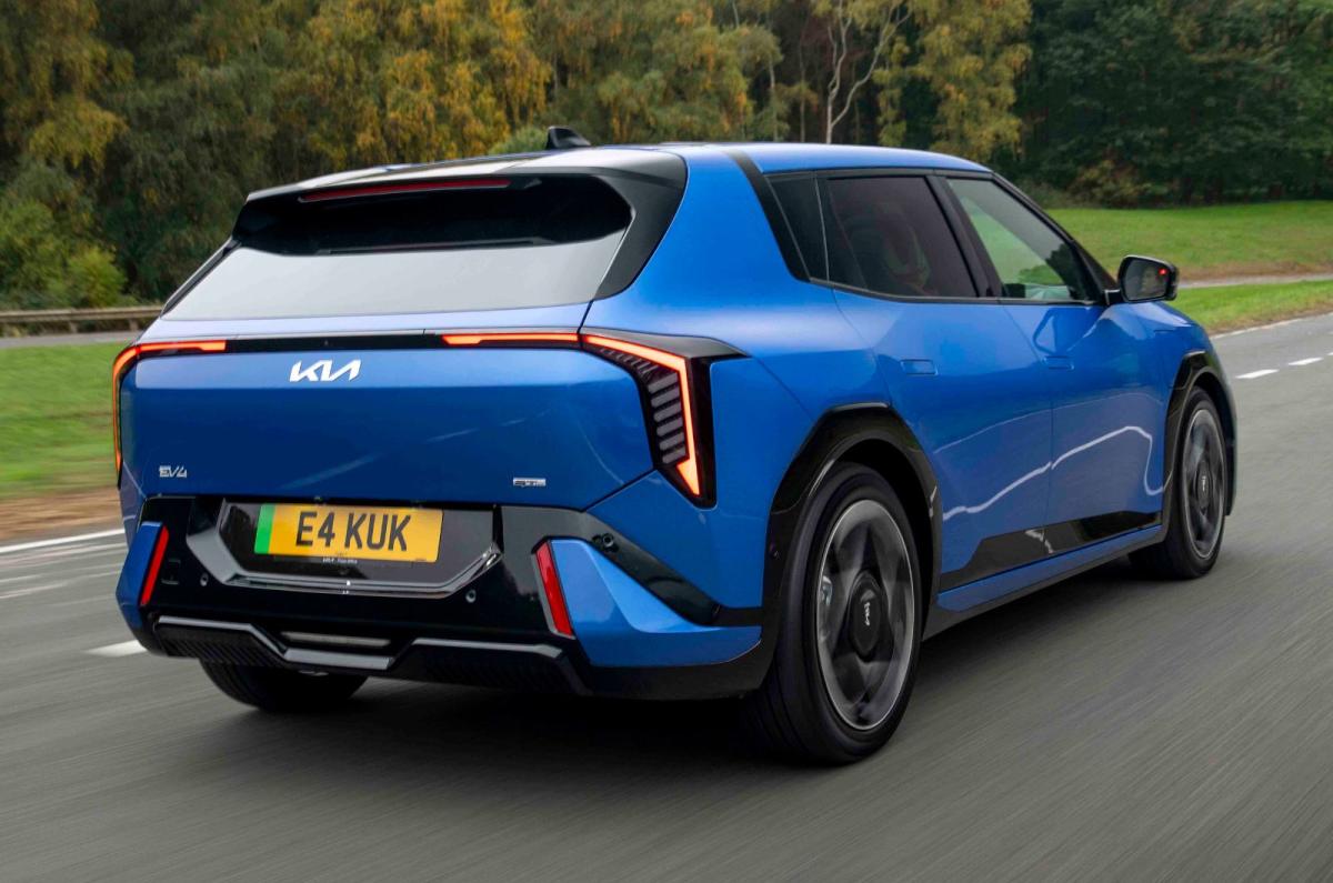 Kia EV4 hatchback rear dynamic