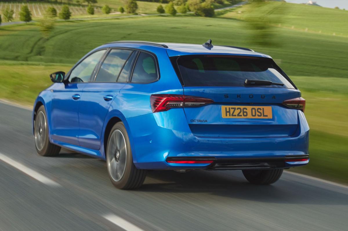 2026 Skoda Octavia Estate rear left driving