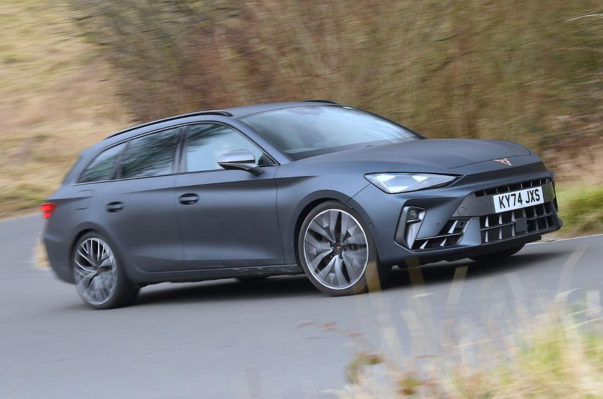 Cupra Leon estate front dynamic