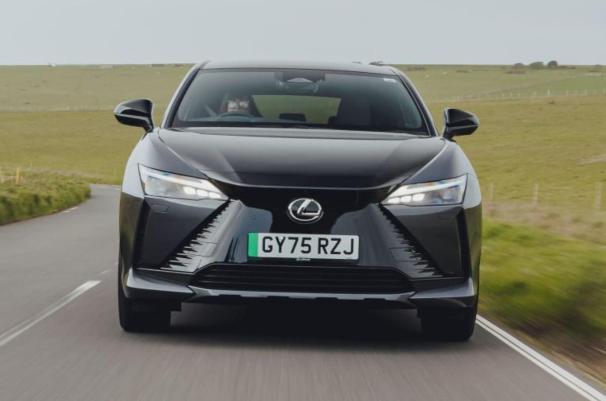Lexus RZ front driving