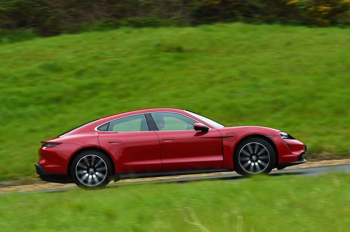 Used Porsche Taycan 2020-present side driving