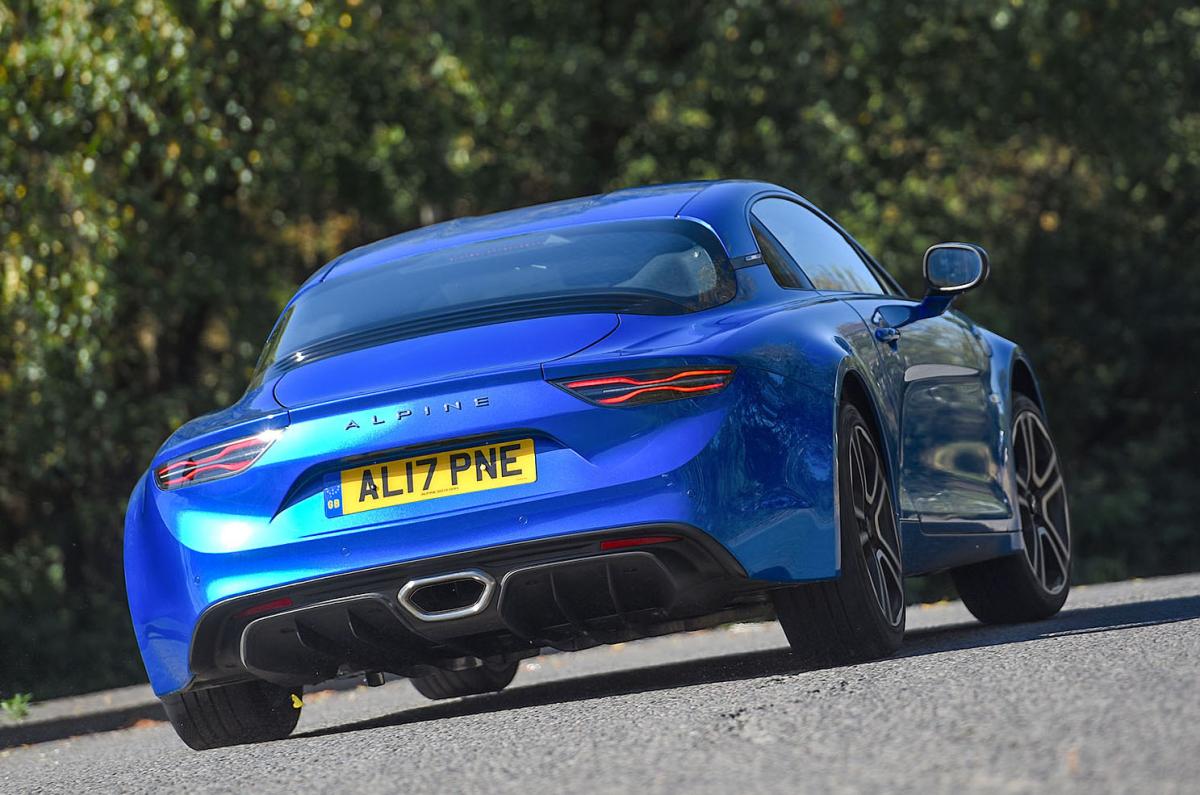 Used Alpine A110 2018-present rear cornering blue