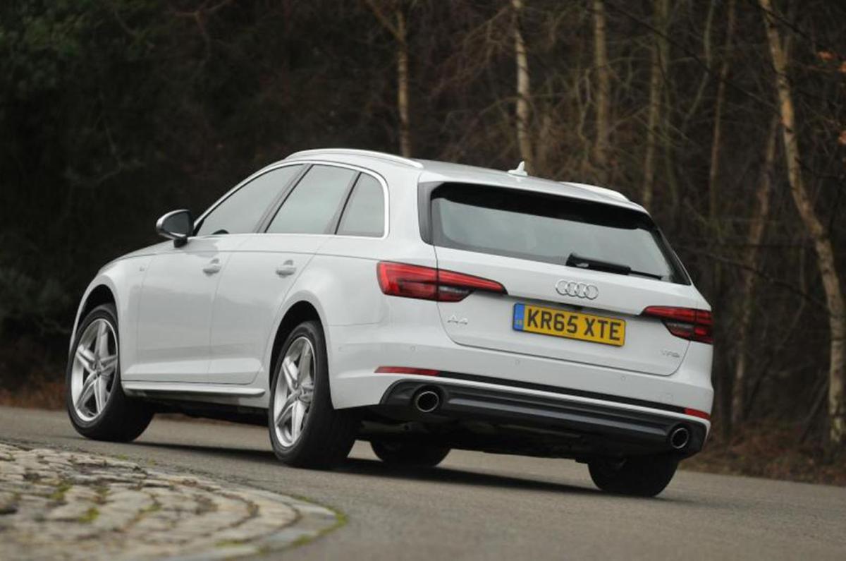 Used Audi A4 Avant 2015-2024 rear cornering white