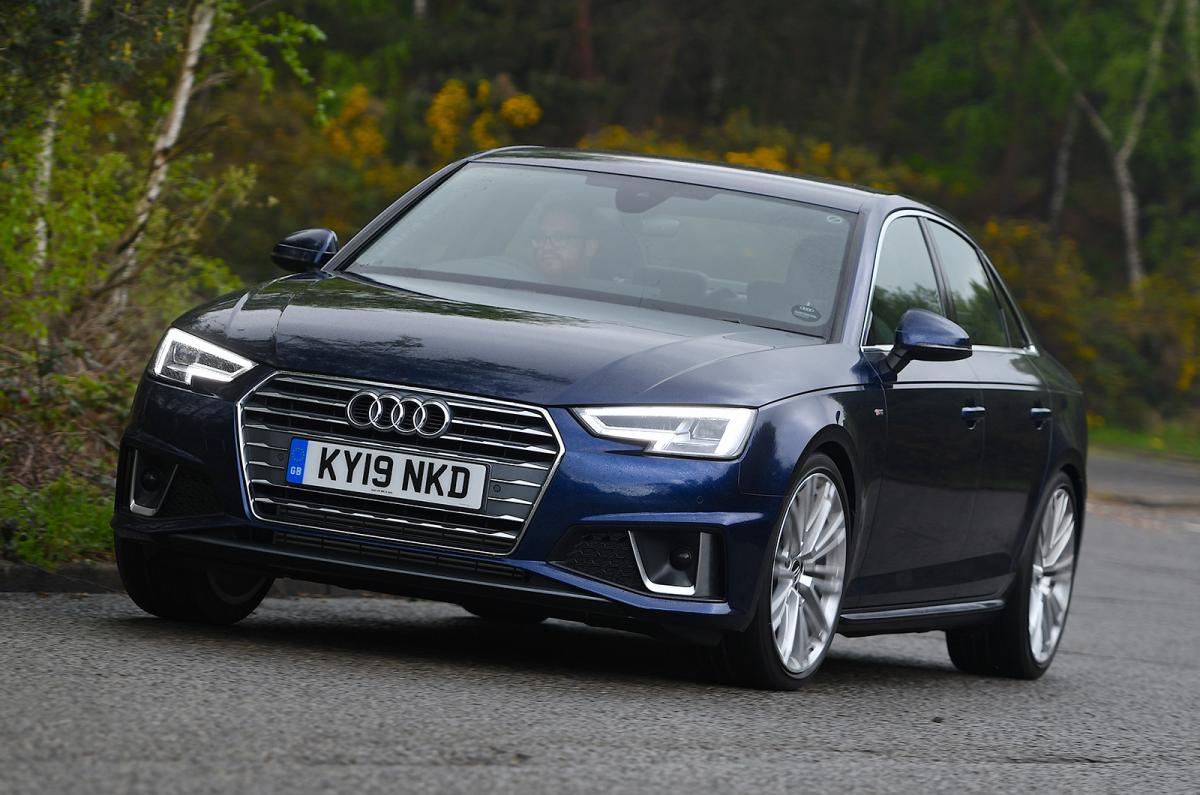 Used Audi A4 Saloon 2015-2024 front cornering blue