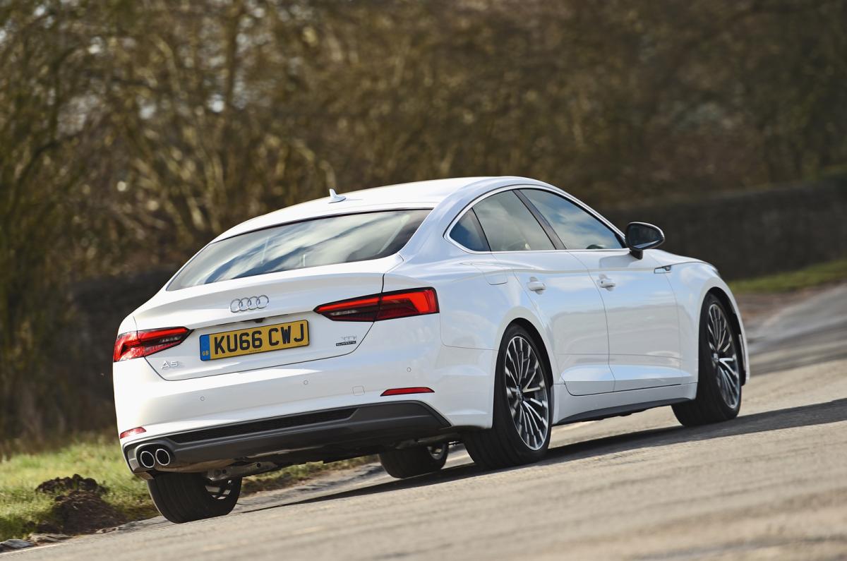 Used Audi A5 Sportback 2016-2024 rear cornering white