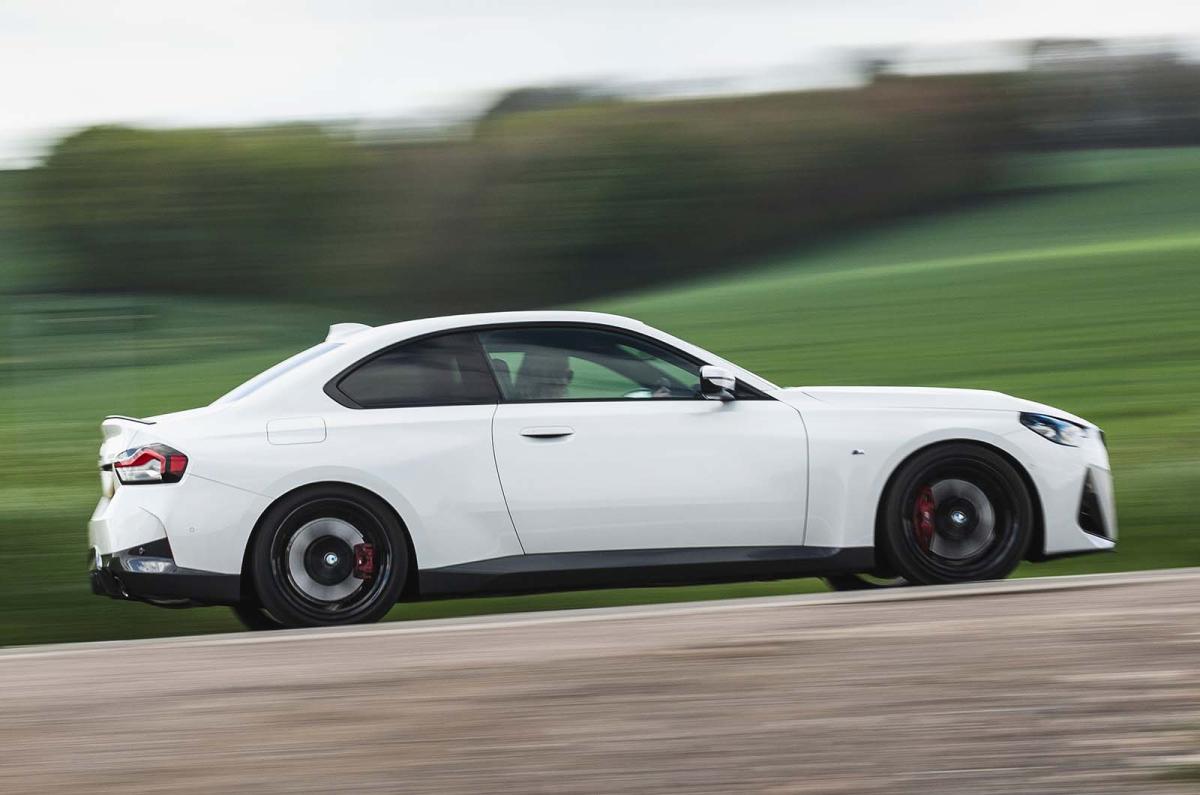 Used BMW 2 Series Coupé 2022-present side driving white