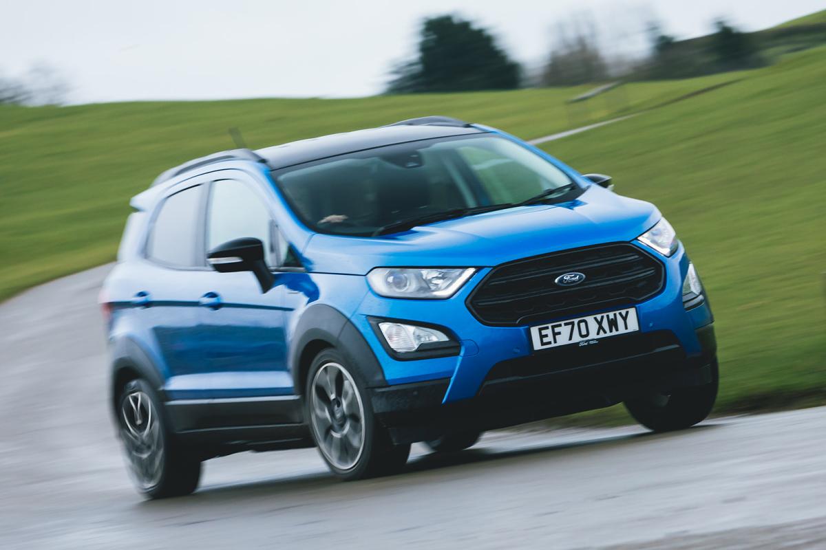 Used Ford Ecosport 2014-2023 front cornering blue