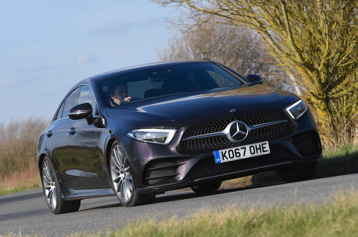 Used Mercedes CLS 2018-2023 front cornering ruby black