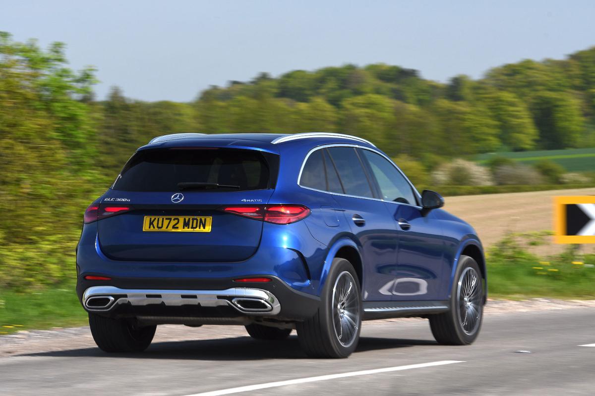 Used Mercedes GLC 2023-present rear driving blue