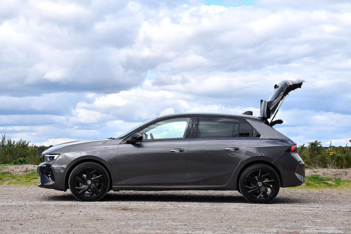 Used Vauxhall Astra 2022-present side boot open grey