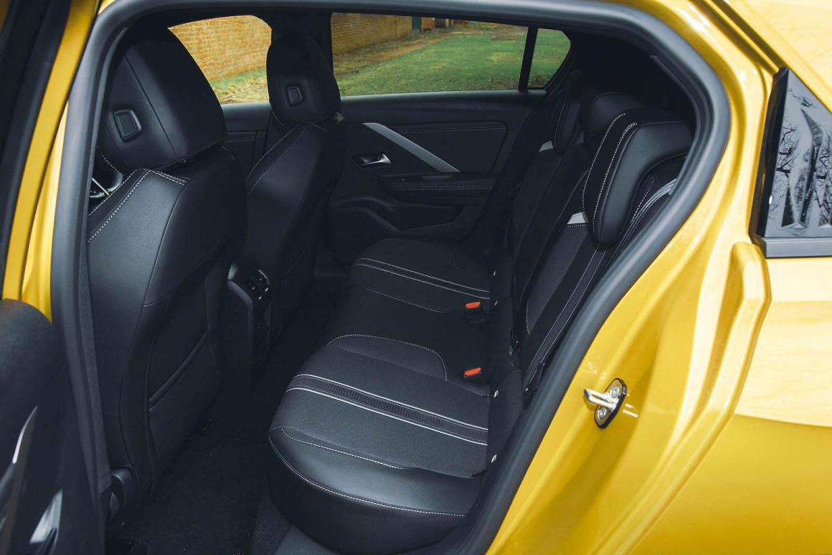 Vauxhall Astra Electric back seats