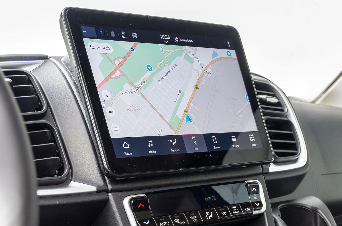 Vauxhall Movano Electric infotainment touchscreen