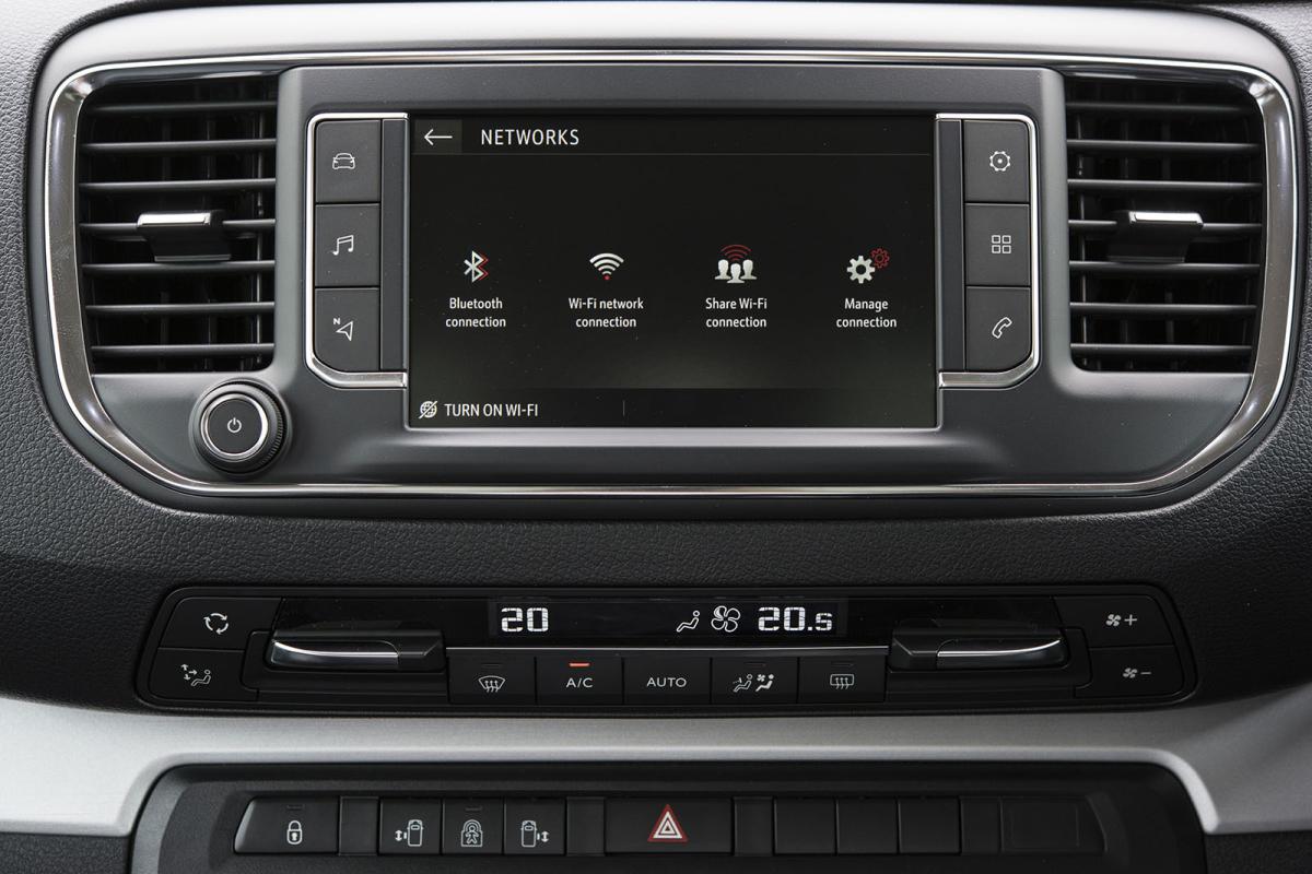 Vauxhall Vivaro-e Life infotainment system