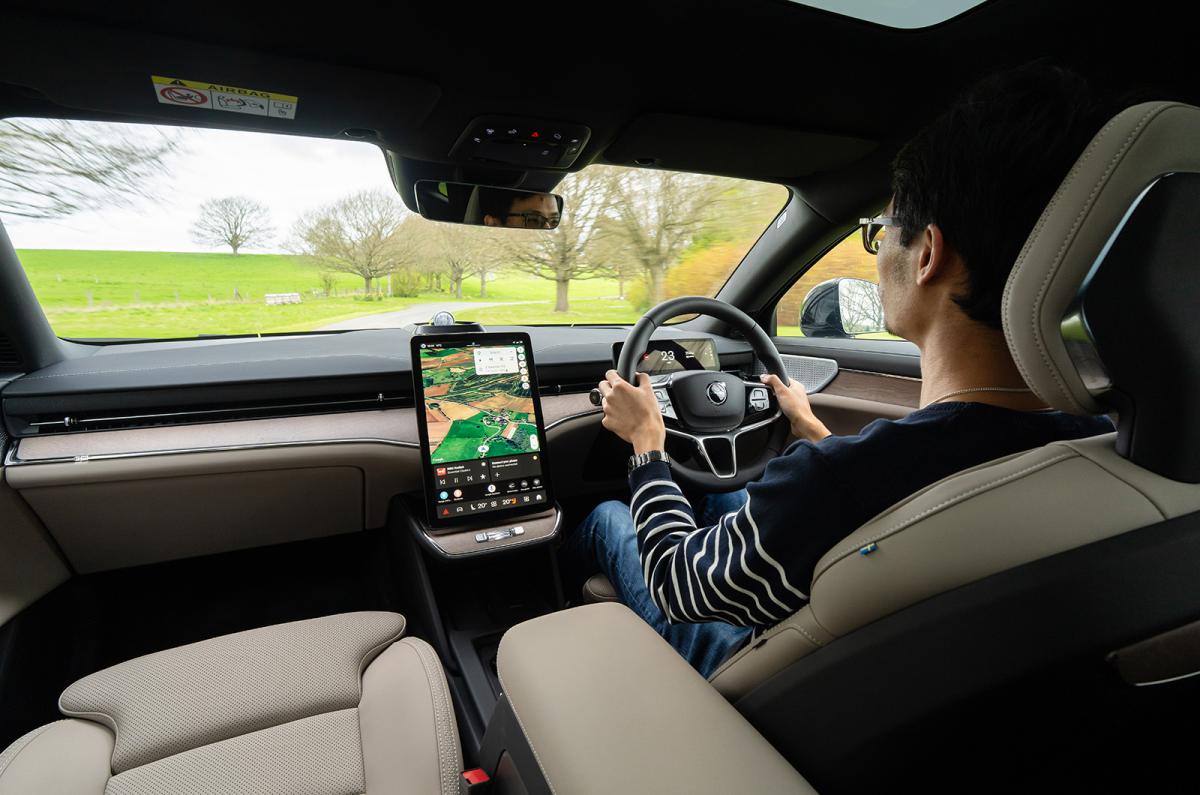 Lawrence Cheung driving the Volvo ES90