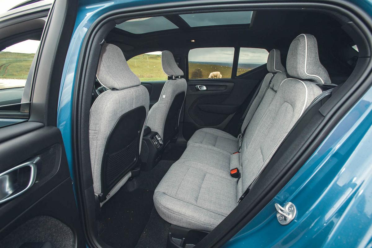 Volvo EX40 interior back seats
