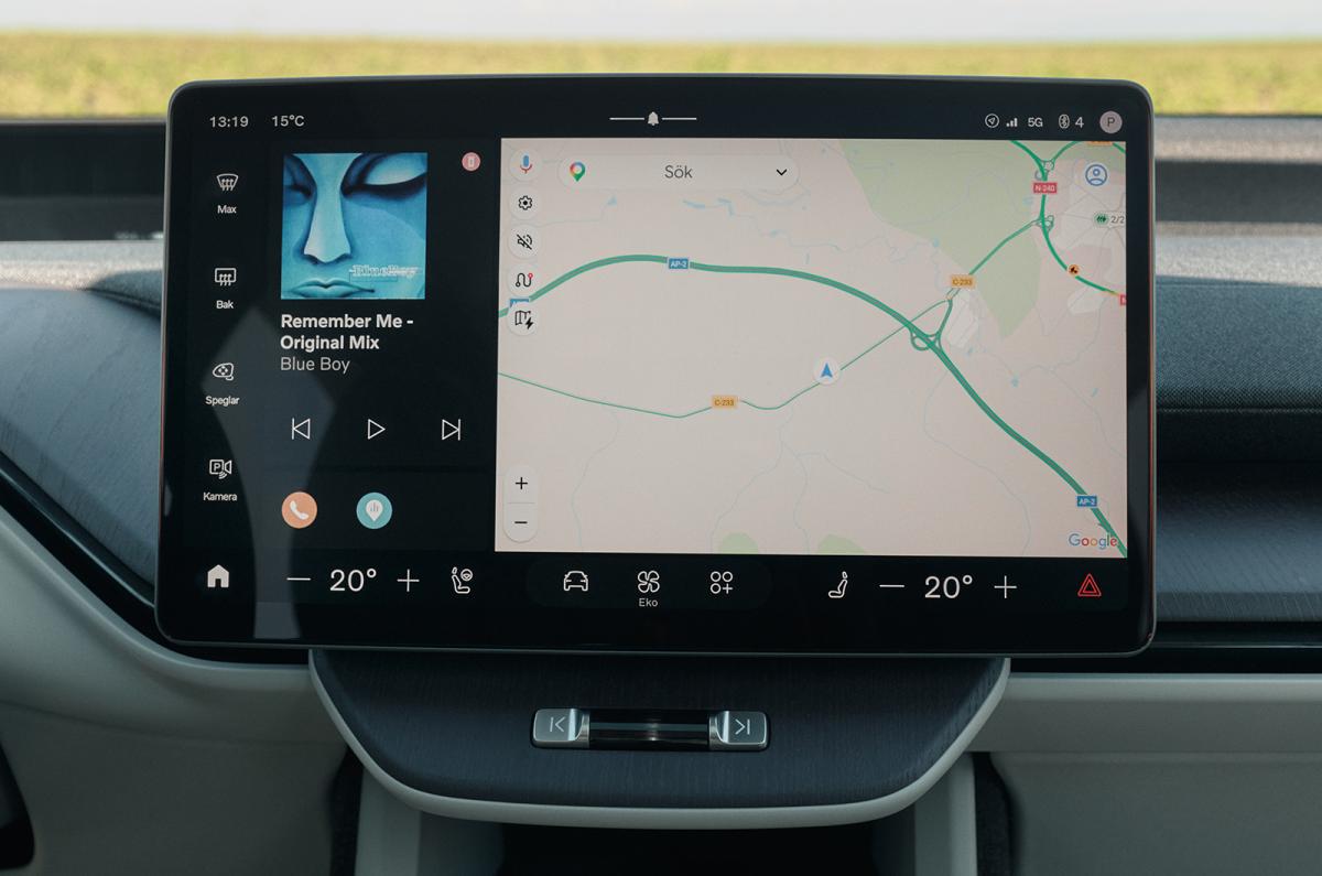 Volvo EX60 touchscreen