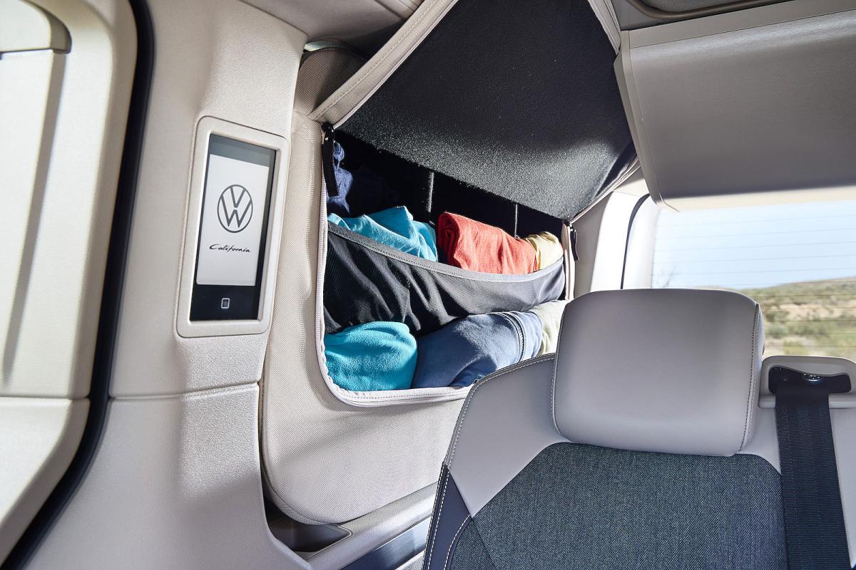 VW California Ocean control screen and storage