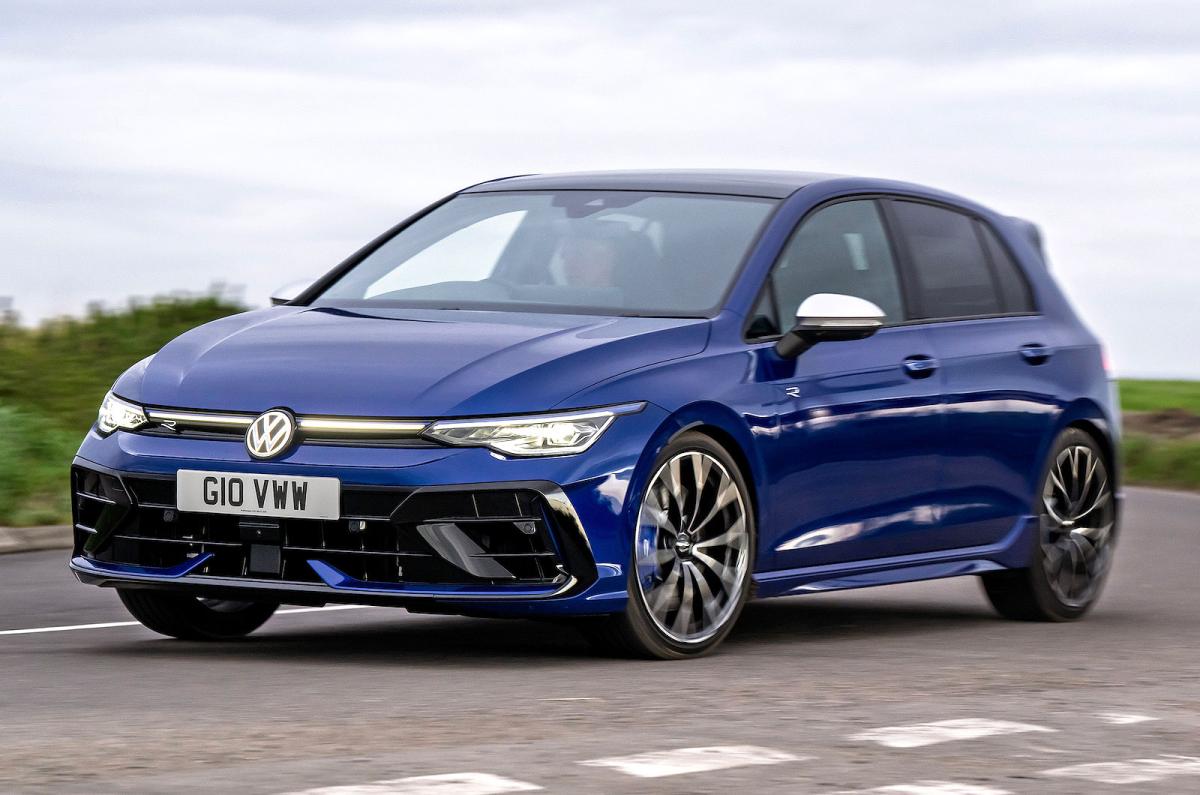 VW Golf R front cornering