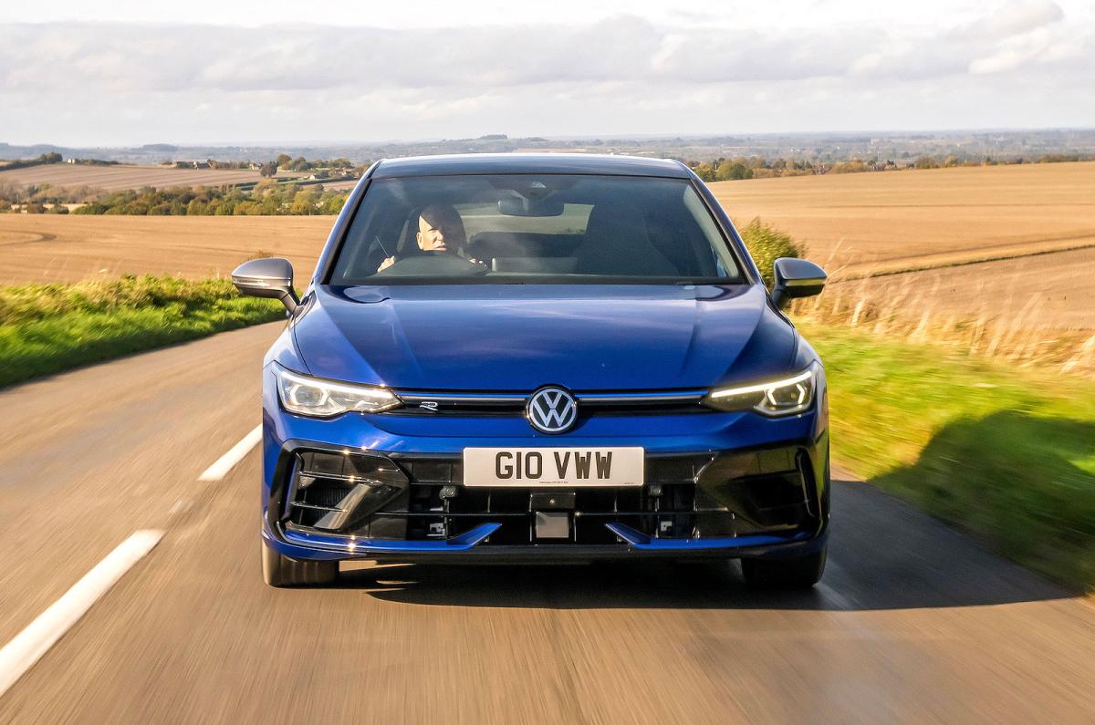 VW Golf R front driving
