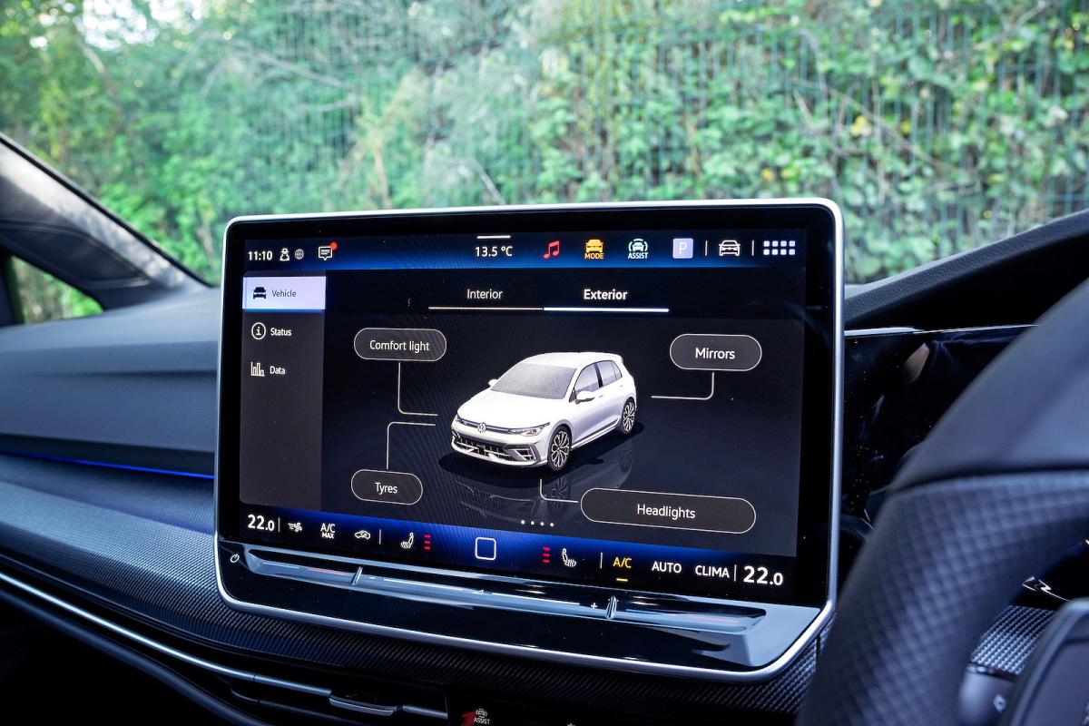 VW Golf R infotainment touchscreen