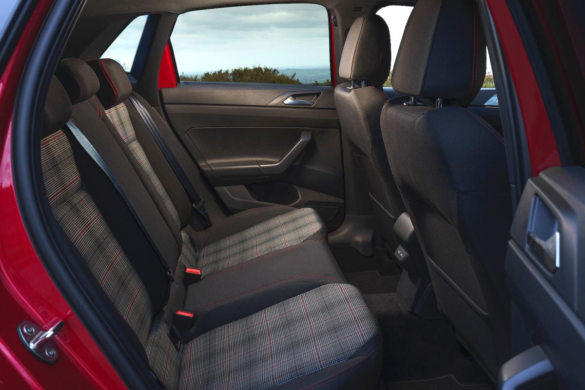 Red VW Polo GTI interior back seats