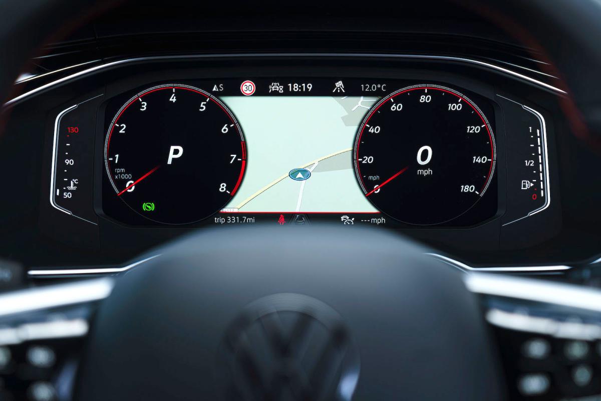 VW Polo GTI interior driver display