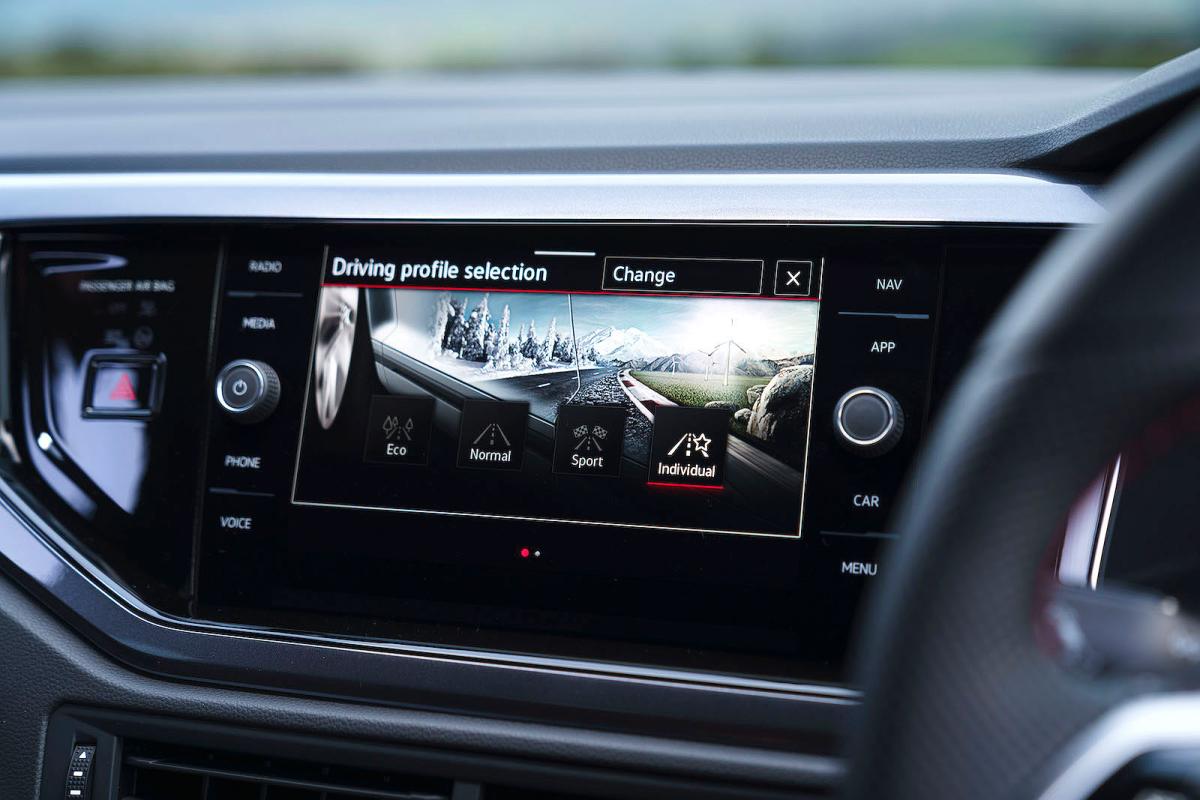VW Polo GTI infotainment touchscreen