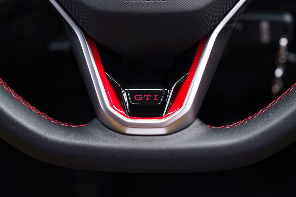 VW Polo GTI steering wheel detail