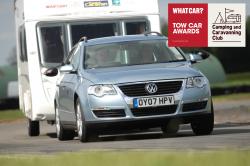2007 Volkswagen Passat Estate towing a caravan