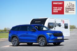 Skoda Kodiaq front static with caravan