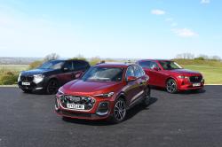 Audi Q5 vs BMW X3 vs Mazda CX-60 fronts