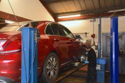 Car being serviced