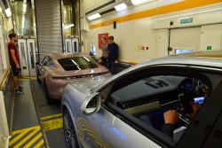 Porsche Taycan on Eurotunnel train