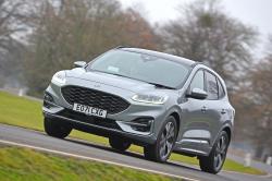 Grey Ford Kuga front cornering
