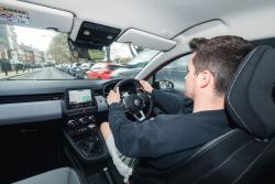 Jonty Renk test driving Renault Clio