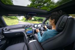 Lawrence Cheung test driving Mercedes CLE