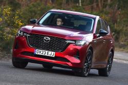 Red Mazda CX-60 front cornering