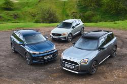 Mini Countryman vs Volkswagen Tiguan vs Volvo XC40 fronts static