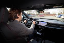 Neil Winn test driving Audi Q4 e-tron