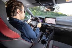 Neil Winn test driving VW Golf GTI