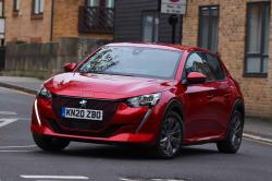 Peugeot e-208 2021 front cornering