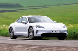 Porsche Taycan front driving