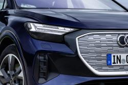 Audi Q4 e-tron 2021 matrix headlights close-up