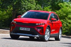Skoda Elroq front cornering red