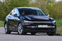 Tesla Model Y front cornering