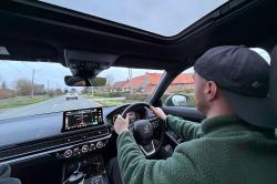 Tom driving the civic in france