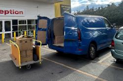 VW Transporter at storage centre